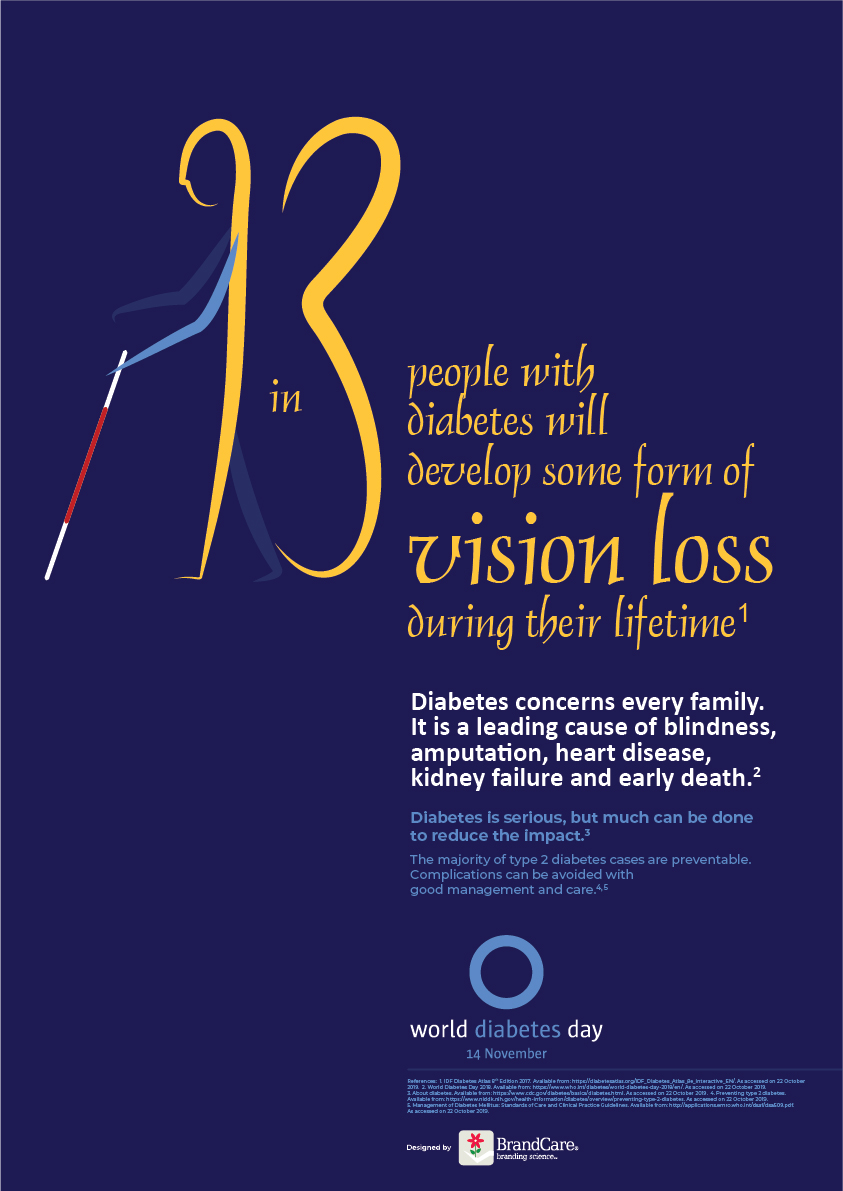 Free World Diabetes Day 2019 Posters by Team BrandCare